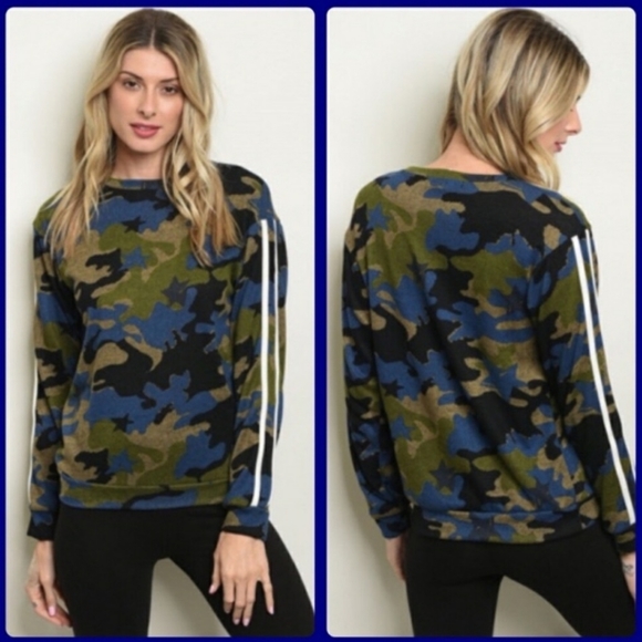 Miley & Molly Sweaters - 💚💙Camo Sport Sweater💙💚